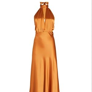 Something Navy Halter Dress (Burnt Orange)